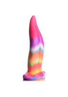 Unicorn Tongue Glow in the Dark Silicone Dildo Rainbow 21,3 cm