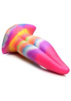 Unicorn Tongue Glow in the Dark Silicone Dildo Rainbow 21,3 cm