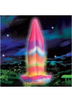 Unicorn Tongue Glow in the Dark Silicone Dildo Rainbow 21,3 cm