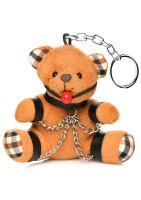 Master Series Gagged Teddy Bear Keychain Brown