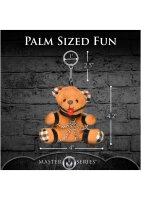 Master Series Gagged Teddy Bear Keychain Brown