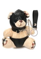 Hooded Teddy Bear Keychain Tan