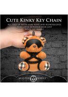 Master Series Rope Teddy Bear Keychain - Brown