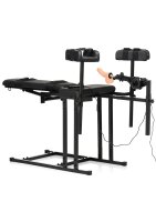 MS Obedience Chair with Sex Machine Black