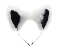 XR Brands White Fox Tail and Ears Set