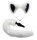 XR Brands White Fox Tail and Ears Set