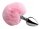 XR Brands Flauschiger Hasenschwanz Anal Plug  2,5 cm rosa
