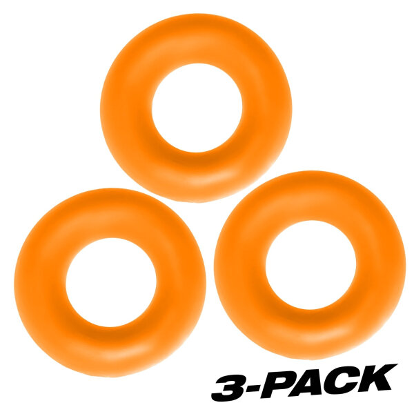 Oxballs Fat Willy 3er-Pack Penis/-Hodenringe Orange