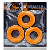 Oxballs Fat Willy 3er-Pack Penis/-Hodenringe Orange