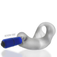Hünkyjunk Buzzfuck Sling with Taint Vibe Vibrating Cock Sling Clear Ice