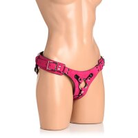 XR Brands Girdle Deluxe Leather Corset Harness pink