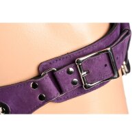 XR Brands Bodice Deluxe Leather Corset Harness Purple