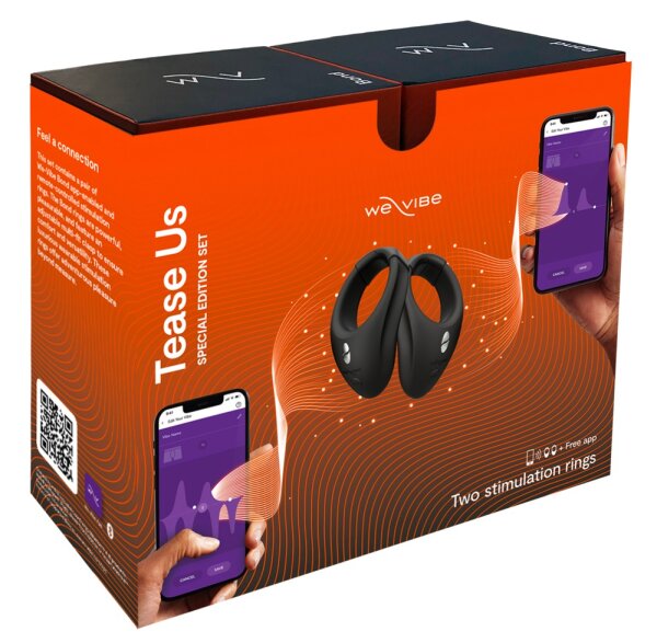 WE-VIBE Bond 2 x Vibro Penis & Hodenringe Set schwarz