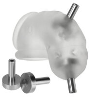 Oxballs Airlock Electro Air-Lite Vented Chastity Clear Ice
