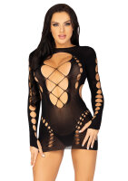 Long Sleeve Cut Out Mini Dress OS
