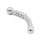 Curve Steel Dildo Twisted 21 cm