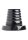 Giant Ribbed Anal Cone Black 8,9 cm