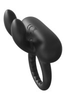 Ramrod Rabbit Vibrating Cockring Black