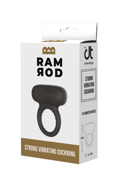 Ramrod Strong Vibrating Cockring Black