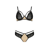 Casmir Daisy 2pcs set black-beige L/XL