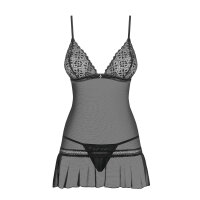 Obsessive Shibu chemise & thong black