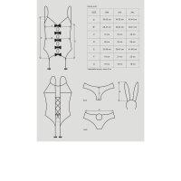 Obsessive Bunny suit 4 pcs black