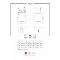 Obsessive chemise & thong white