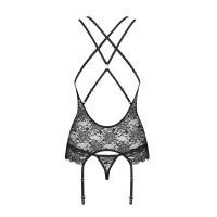 Obsessive corset & thong black