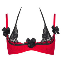 Axami Plus Size bra red-black