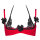 Axami Plus Size bra red-black