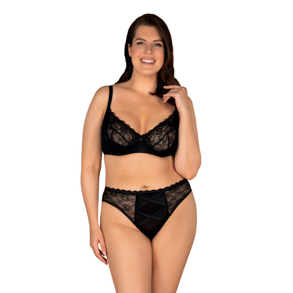 Obsessive Laurise 2pcs set black Size Plus
