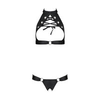 Passion Malwia 2pcs set with open bra black