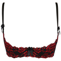 Axami bra black-red with open cups