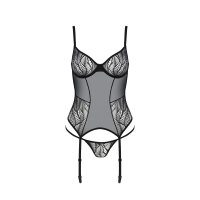 Passion ECO Leafa corset & thong black