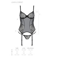 Passion ECO Leafa corset & thong black