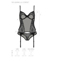 Passion ECO Selaginella corset & thong black