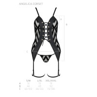 Passion Angelica corset & thong black