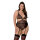 Passion Amberly Size Plus corset & thong black