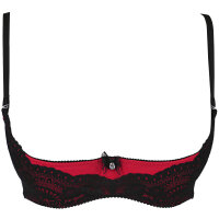 Axami bra black-red with open cups