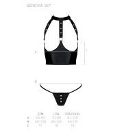 Passion Genevia 2pcs set with open bra black