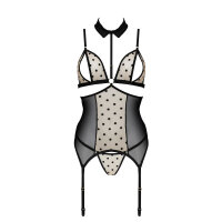 Passion Dominica corset & thong beige