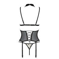 Passion Dominica corset & thong beige