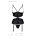 Passion Jannies corset & thong with open cups black