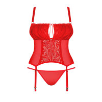Obsessive Blossmina corset & thong red