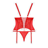 Obsessive Blossmina corset & thong red