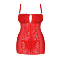 Obsessive Blossmina chemise & thong red