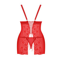 Obsessive Blossmina chemise & thong red