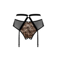 Obsessive Allunes crotchless garter belt black-leo