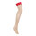 Obsessive Mellania hold ups beige-red