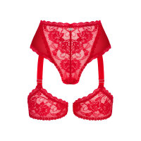 Obsessive Belovya garter panties red